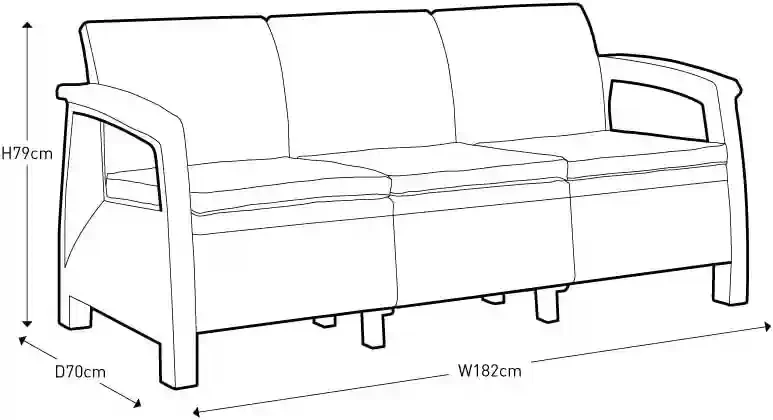 Set de mobilier de grădină NOVARA 4 piese 4