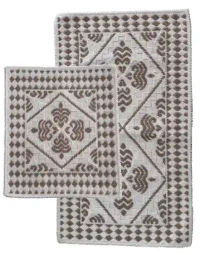 Set covoare mat pentru baie 2 bucati 60x100cm/ 50x60cm 2
