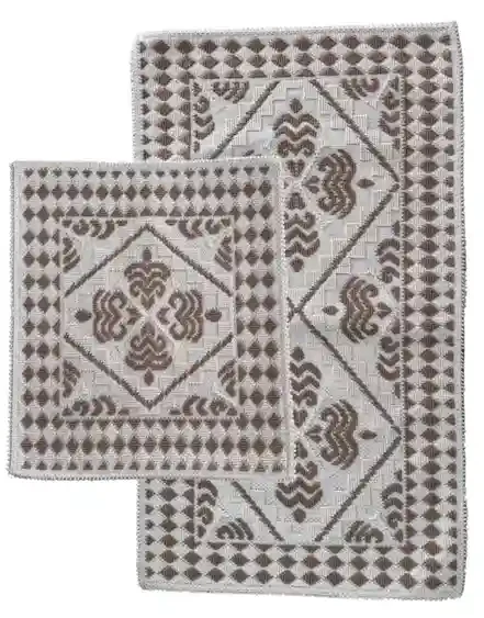 Комплект ковриков для ванной комнаты матовый, 2 шт., 60х100см/50х60см 2