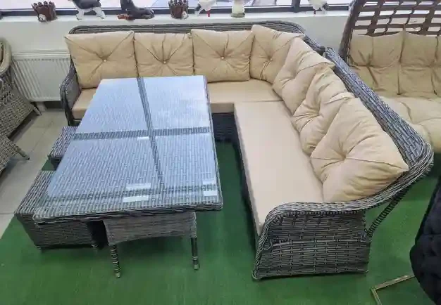 Set de mobilier de grădină Okyanus colțar 4 piese 2