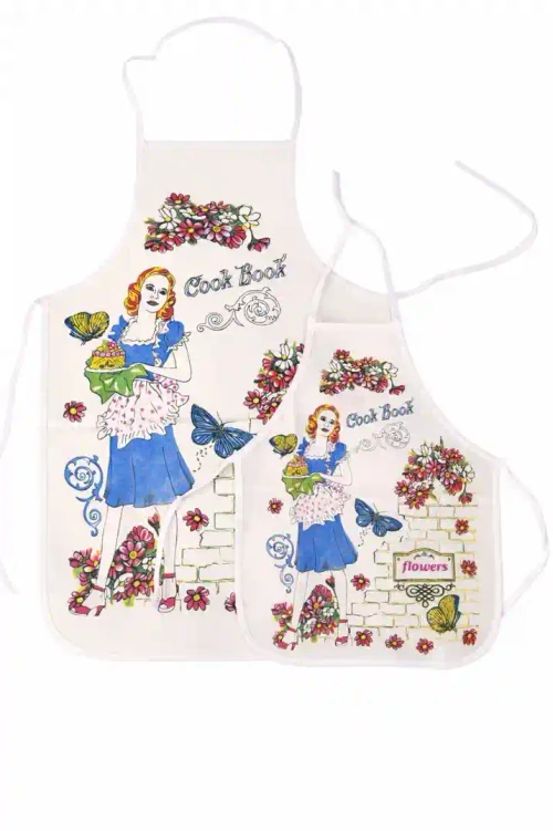 Набор кухонных фартуков мама и дочка 2 шт 50х70/35х55 см Cook Book