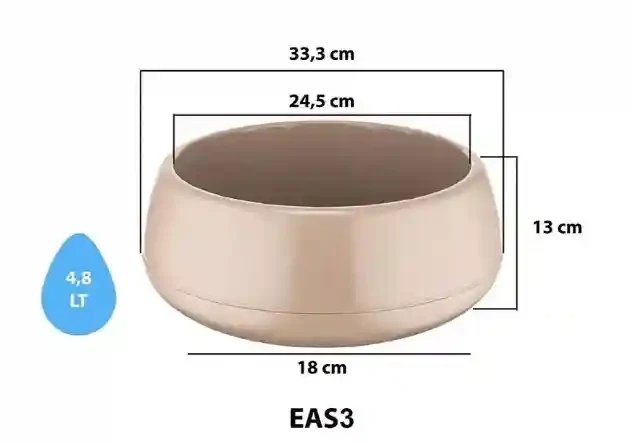 Ghiveci ELVAN nr 3 pentru aranjamente Antracit 4