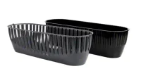 Ghiveci pentru balcon PIANO nr 2 (set 2 in 1) Antracit 3