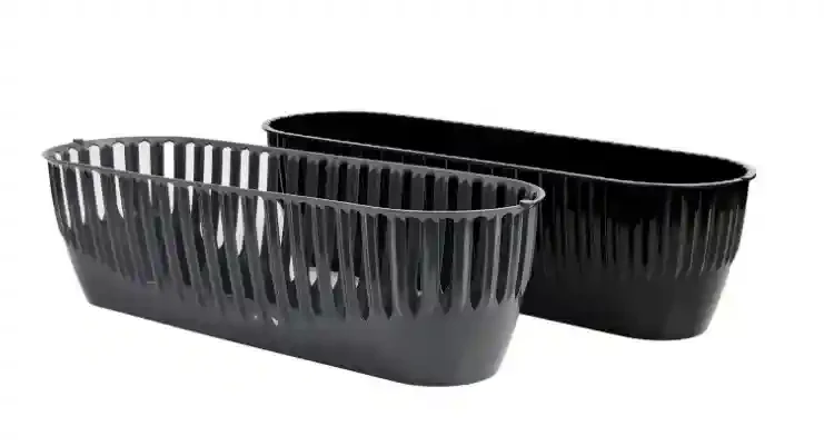 Ghiveci pentru balcon PIANO nr 2 (set 2 in 1) Antracit 3