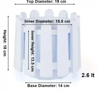 Ghiveci ISTANBUL nr 2 cu separator de drenare apa Alb 2