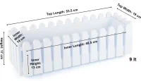 Ghiveci pentru balcon ISTANBUL nr 2 cu separator de drenare apa Alb 2
