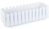 Ghiveci pentru balcon ISTANBUL nr 2 cu separator de drenare apa Alb