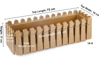 Ghiveci pentru balcon ISTANBUL nr 3 cu separator de drenare apa Auriu 2