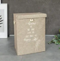 Корзина с крышкой мега 55x41x30 см Бежевый 2