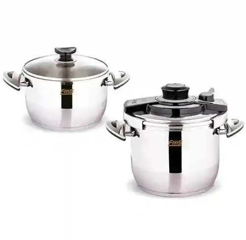 Set două oale cu presiune 4lt-6lt Negru