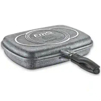 Tigaie DUBLA GRILL 36 cm, granit Gri