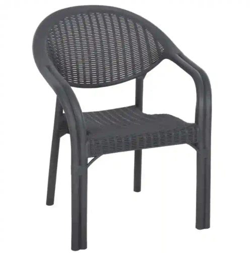 Scaun din plastic BAMBO Antracit