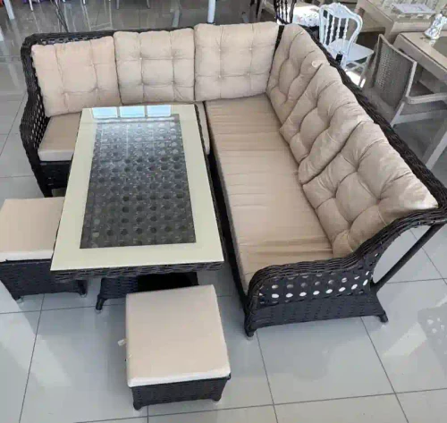 Set de mobilier de grădină VALENCIA colțar 4 piese