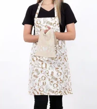 Sort de bucatarie Kitchen Beige cu prosop crem 3