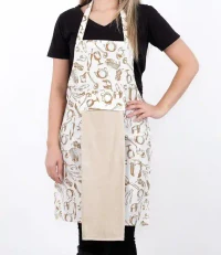 Sort de bucatarie Kitchen Beige cu prosop crem
