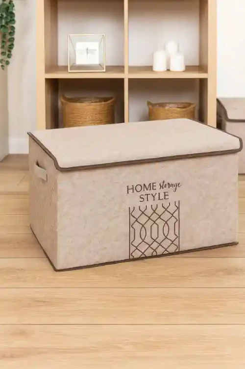 Cutie cu capac MEGA PLUS Felt Style 57x41x31 cm Crem
