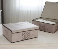 Cutie cu capac MAXI Felt Style 47x37x24 cm Crem 4