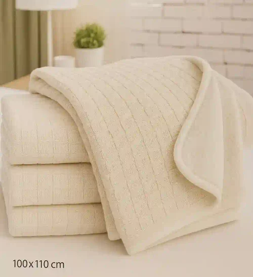 Детский вязаный плед Aren 100×110 см Айвори