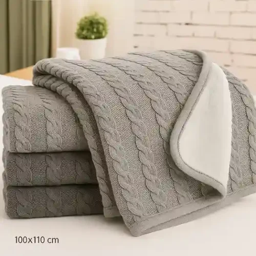 Детский вязаный плед Aren 100×110 см Серый
