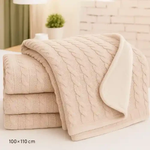 Детский вязаный плед Aren 100×110 см Капучино