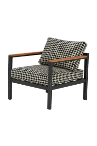 Set de mobilier de grădină MODERN 3 piese Alb & Negru 4