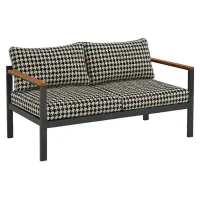 Set de mobilier de grădină MODERN 3 piese Alb & Negru 3