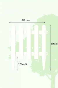 Gard decorativ de gradina ISTANBUL nr. 2 Alb-Piatra (set 4 buc) 2