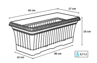 Балконный горшок OVA №.2 Мокко 2