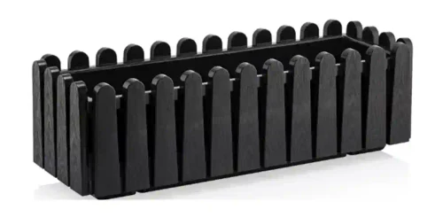 Ghiveci pentru balcon ISTANBUL nr 3 cu separator de drenare apa Negru