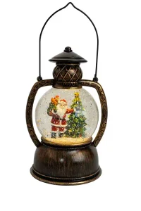 Lantera decorativa „Snow Water Lantern” – Mos Craciun & Brad luminos (cu muzica) 2
