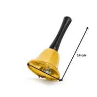 Clopotel decorativ metalic cu maner – 14 cm 2