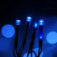Светодиодная Гирлянда 50 LED, Синяя, 5м, Черный Провод 2