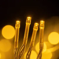Светодиодная Гирлянда «Дождик», Тёплый Желтый, 90 LED, 8 Нитей 3