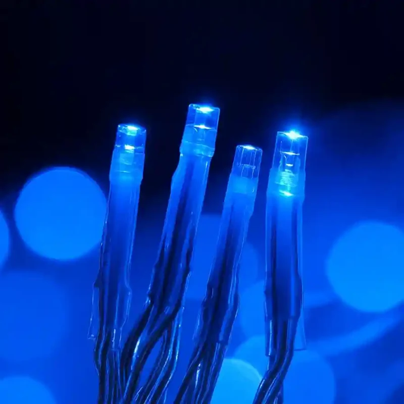 Светодиодная Гирлянда «Дождик», Синий, 10 Нитей 130 LED 9347 3