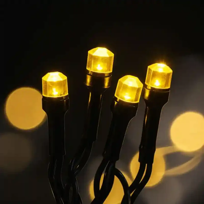 Светодиодная Гирлянда CRYSTAL, 100 LED, 8 функций освещения, теплый желтый 4