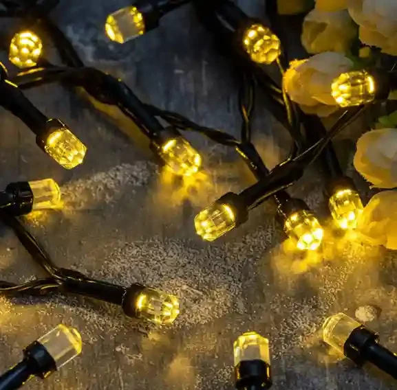 Светодиодная Гирлянда CRYSTAL, 100 LED, 8 функций освещения, теплый желтый 3