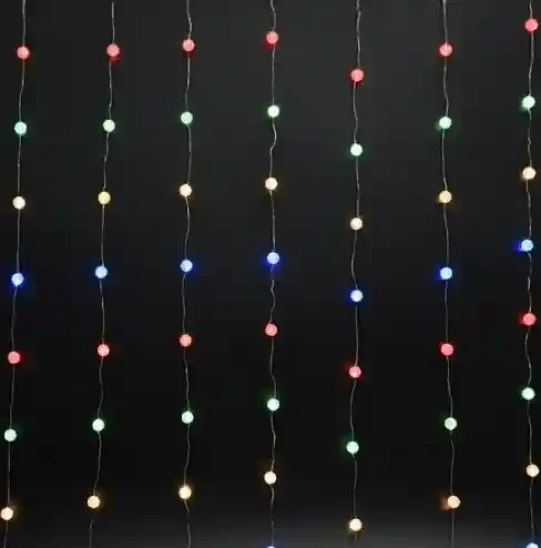 Ghirlanda Ploita cu Bile Decorative, 2.5 m, 100 LED-uri Multicolor 8