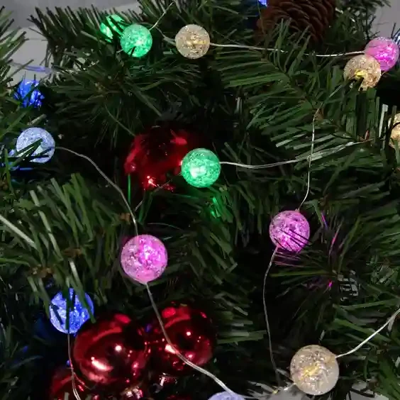 Ghirlanda Ploita cu Bile Decorative, 2.5 m, 100 LED-uri Multicolor 6