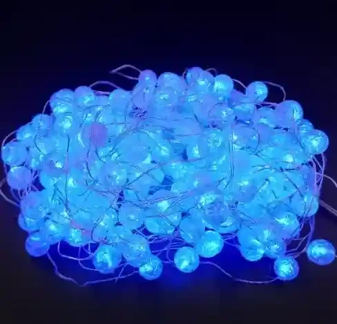 Гирлянда «Дождик» с декоративными шарами, 2.5 м, 100 LED Синий 4