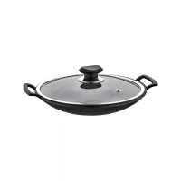 Tavă YOREM 34cm+capac, granit, negru 2