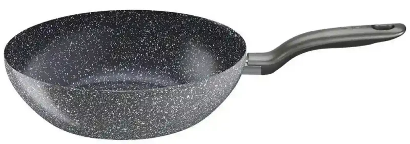 Tigaie WOK 28 cm, fără capac, granit, negru 2