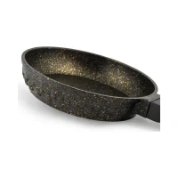 Tigaie 26 cm fără capac, granit, negru
