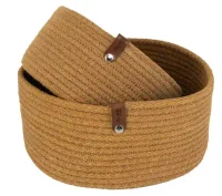 Coș oval decorativ din bumbac 30x21x10 cm 4