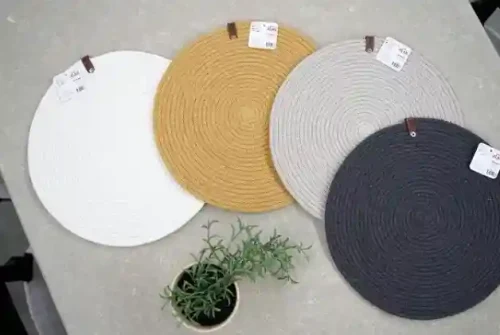 Platou din funie de bumbac Placemat  pentru masă 35 cm