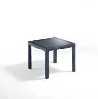 Masă din plastic cu sticlă 90x90 Antracit