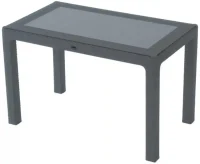 Masă din plastic cu sticlă 70x120 Antracit