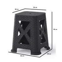 Măsuță pentru cafea din plastic RATTAN Antracit 2