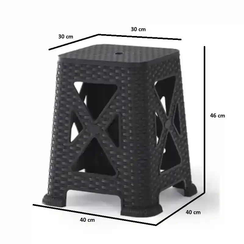 Măsuță pentru cafea din plastic RATTAN Antracit 2
