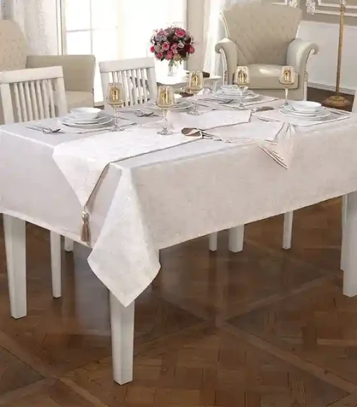 Set de masă 26 buc SIMELA 160X220 Cappuccino