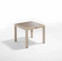 Masă din plastic cu sticlă 90x90 Cappuccino